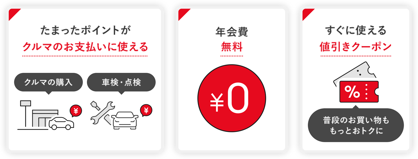 たまったポイントがクルマの支払いに使える